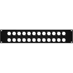 Elite Core RP2U-24D Rack Panel with 24 D-Series Punch-Outs, 2U