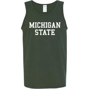 UGP Campus Apparel AT01 - Michigan State Spartans Basic Block Mens Tank Top - Large - Forest