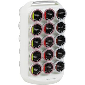 Mind Reader Single Serve Coffee Pod Clock, 12 Pod Capacity, Countertop or Wall Mount, 12.5" L x 4.25" W x 12.25" H, Black