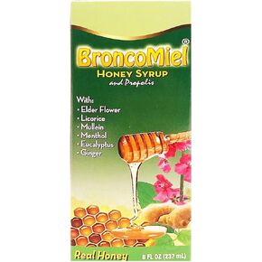 HGB BroncoMiel Syrup 8 oz - Jarabe con Miel (Pack of 1)