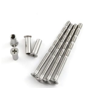 4 Sets Cross Recessed Countersunk Head Screw 3x60 Cross Sleeve M3x16 Lock Rounded Head Iron Screw Door Handle Lever Bolt Connector Fixing Cutting Slot Hinge Screw for Door Lock Fixing