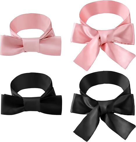 2 Pcs Satin Eye Mask for Sleeping Adjustable Silk Sleep Mask Soft Satin Blindfold for Adult Comfortable Breathable Satin Eye Covers for Travel, Nap, Meditation Valentine's Day Gift 150cm/59.05inch in Saudi Arabia