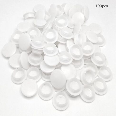 100Pcs 15mm/0.59in Plastic Plugs for Holes,White Screw Hole Plugs Button ,for Chair Cabinet Cupboard Shelf(15mm) in Saudi Arabia