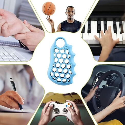 Hand Grip Strengthener, 1 Pcs Forearm Grip Exerciser Honeycomb Design Finger Stretcher, Silicone Stress Relief Grip for Hand Strength & Jnjury Recovery for Athletes, Elderly, Kids in Saudi Arabia