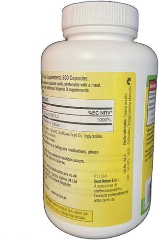 Kirkland Maximum Strength Vitamin D3 600 Softgels (Pack of 2) in Saudi Arabia