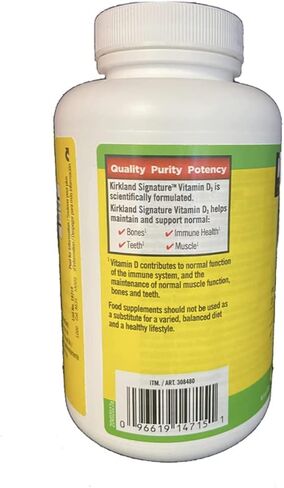Kirkland Maximum Strength Vitamin D3 600 Softgels (Pack of 2) in Saudi Arabia