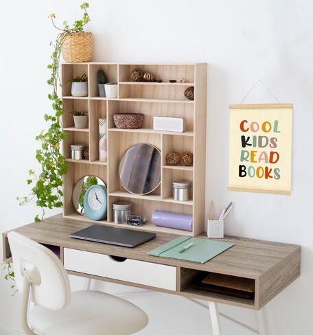 Mtrgdn Reading Corner Classroom Decor - Cool Kids Read Books Poster Hanger Frame,Read Sign for Kids Wooden Frames,Motivational Wall Hanging Banner Decor for Nursery Homeschool School 12x16 Inch in Saudi Arabia