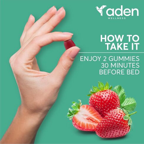 علكات الميلاتونين ذات القوة الإضافية للبالغين والمراهقين - 5 مجم لكل وجبة - مساعدات طبيعية - علكات مهدئة لراحة ليلية جيدة - 60 مضغ in Kuwait