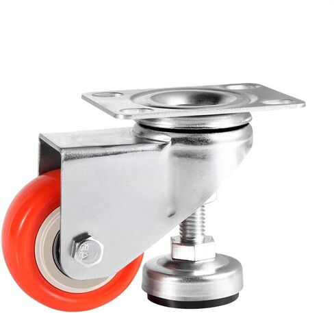 Skelang 4 قطع 2 بوصة عجلة تسوية قابلة للتعديل، عجلات قدم التسوية، عجلات عجلات لوحة دوارة، تركيب لمعدات الصناعة، الدمى، منضدة العمل، أرفف الكتب، سعة الحمولة الإجمالية 330 رطل in Kuwait