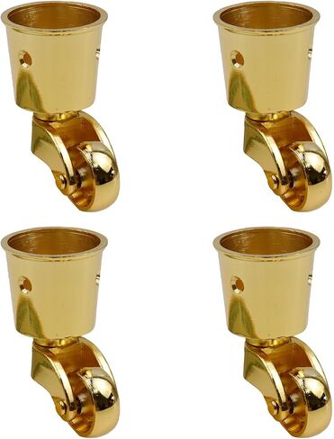 4 Pcs Vintage Furniture Wheel Dia Swivel Round Cup Caster Antique Zinc Alloy Tone Swivel Wheels Caster for Chair Table Shelf Furniture Leg (1.77" OD, Green Bronze) in Saudi Arabia