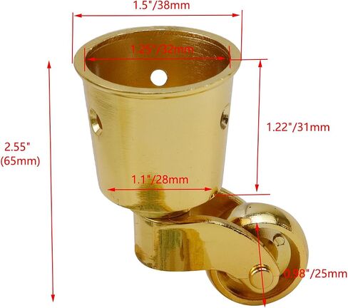 4 Pcs Vintage Furniture Wheel Dia Swivel Round Cup Caster Antique Zinc Alloy Tone Swivel Wheels Caster for Chair Table Shelf Furniture Leg (1.77" OD, Green Bronze) in Saudi Arabia