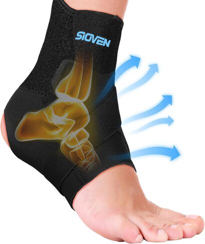 Ankle Brace for Women & Men - Ankle Support for Sprained Ankle, Tendonitis, Achilles, Injury Recovery, Plantar Fasciitis, Ankle Compression Sleeve Wrap for Running, Basketball (Medium) in Saudi Arabia