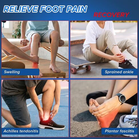 Ankle Brace for Women & Men - Ankle Support for Sprained Ankle, Tendonitis, Achilles, Injury Recovery, Plantar Fasciitis, Ankle Compression Sleeve Wrap for Running, Basketball (Medium) in Saudi Arabia