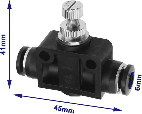 5pcs 8mm Tube OD Air Flow Control Valve Union Pneumatic Speed Control Flow Controller Throttle Valve Speed Control Valve Push to Connect Fitting in Saudi Arabia