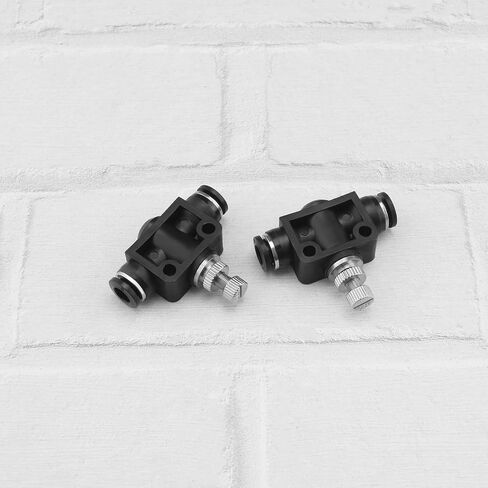 5pcs 8mm Tube OD Air Flow Control Valve Union Pneumatic Speed Control Flow Controller Throttle Valve Speed Control Valve Push to Connect Fitting in Saudi Arabia