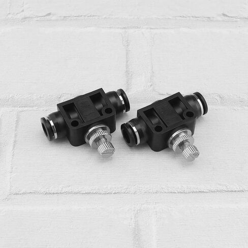 5pcs 8mm Tube OD Air Flow Control Valve Union Pneumatic Speed Control Flow Controller Throttle Valve Speed Control Valve Push to Connect Fitting in Saudi Arabia