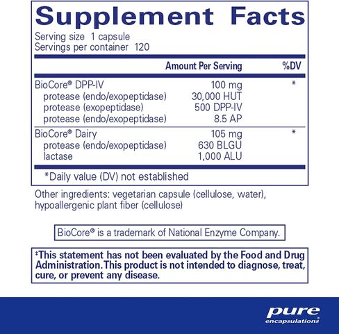 Pure Encapsulations - Gluten/Dairy Digest - Dietary Supplement Enzyme Blend for Healthy Gluten and Dairy Digestion - 60 Capsules in Saudi Arabia