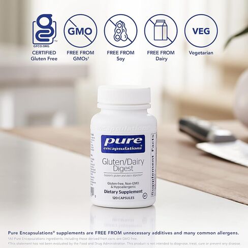 Pure Encapsulations - Gluten/Dairy Digest - Dietary Supplement Enzyme Blend for Healthy Gluten and Dairy Digestion - 60 Capsules in Saudi Arabia