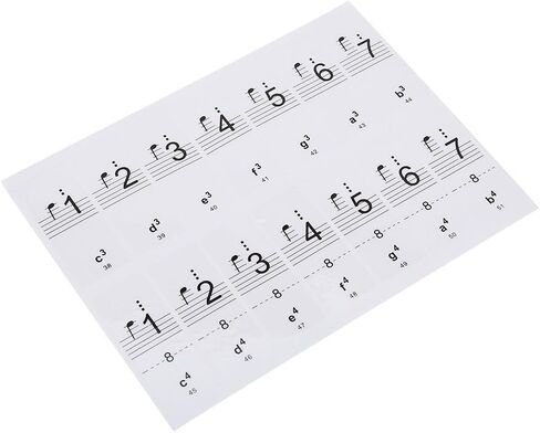 Piano Keyboard Number Stickers,2Set 88 Key Removable Keyboard Piano Stickers,Piano Letter Stickers Electronic Keyboard Note White Keys Stickers Labels for Beginners Kids Children(Transparent) in Saudi Arabia