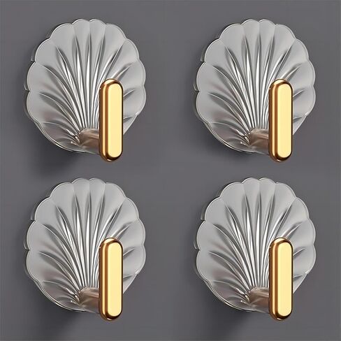 Decorative Wall Self Adhesive Hooks, Adhesive Wall Hooks for Hanging Heavy Duty, Over The Door Hooks Key Holder for Wall, Wall Hook Key Purse Hanger Door Hanger Hook (4pcs) in Saudi Arabia
