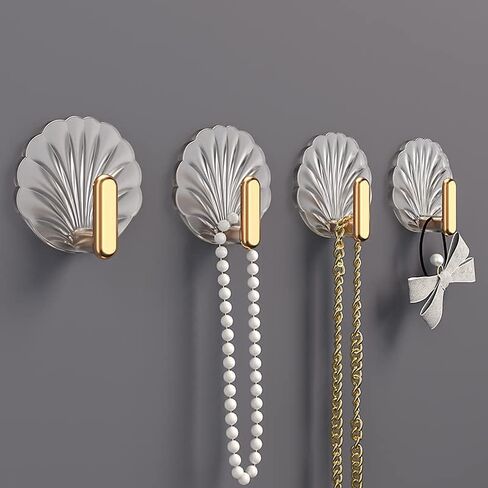 Decorative Wall Self Adhesive Hooks, Adhesive Wall Hooks for Hanging Heavy Duty, Over The Door Hooks Key Holder for Wall, Wall Hook Key Purse Hanger Door Hanger Hook (4pcs) in Saudi Arabia