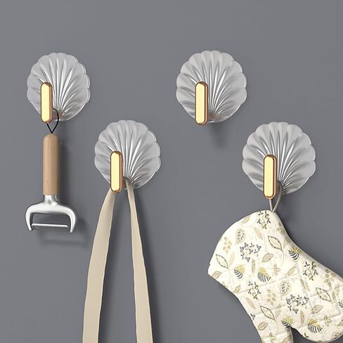 Decorative Wall Self Adhesive Hooks, Adhesive Wall Hooks for Hanging Heavy Duty, Over The Door Hooks Key Holder for Wall, Wall Hook Key Purse Hanger Door Hanger Hook (4pcs) in Saudi Arabia