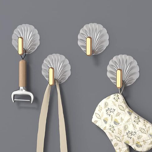 Decorative Wall Self Adhesive Hooks, Adhesive Wall Hooks for Hanging Heavy Duty, Over The Door Hooks Key Holder for Wall, Wall Hook Key Purse Hanger Door Hanger Hook (4pcs) in Saudi Arabia