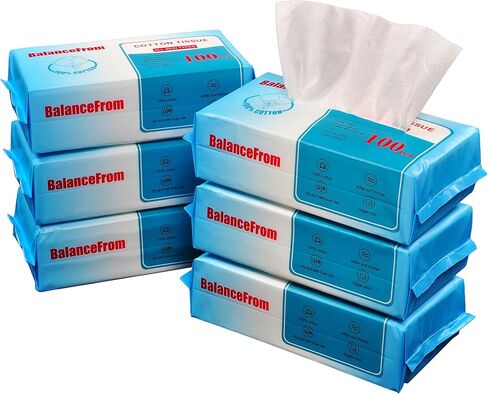 Elevon Multi-Purpose 100% Unscented Cotton Tissue Soft Dry Facial Cotton Wipes for Sensitive Skin in Saudi Arabia