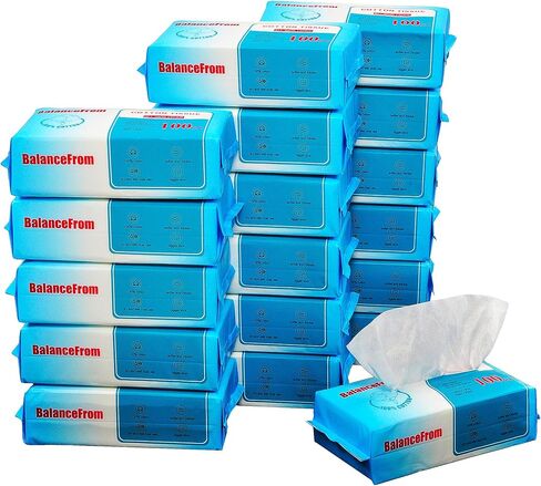 Elevon Multi-Purpose 100% Unscented Cotton Tissue Soft Dry Facial Cotton Wipes for Sensitive Skin in Saudi Arabia