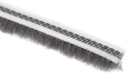 uxcell Brush Weather Stripping, 10M/32.8Ft Card Slot Seal Strip Pile Weatherstrip Door Sweep Brush for Door Window W Silicon Sheet, 5x6mm/WxH in Saudi Arabia