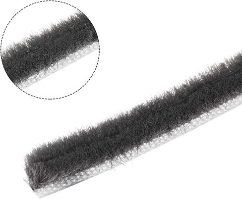 uxcell Brush Weather Stripping, 10M/32.8Ft Card Slot Seal Strip Pile Weatherstrip Door Sweep Brush for Door Window W Silicon Sheet, 5x6mm/WxH in Saudi Arabia
