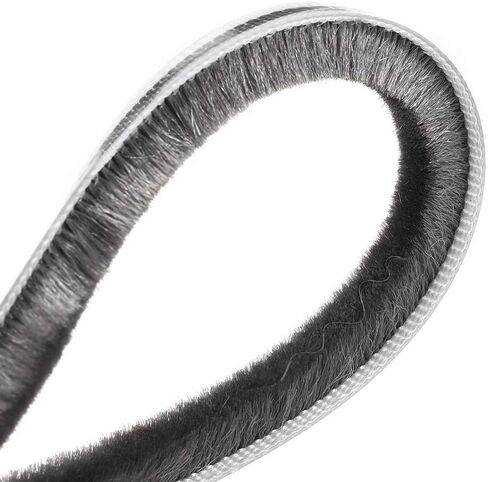 uxcell Brush Weather Stripping, 10M/32.8Ft Card Slot Seal Strip Pile Weatherstrip Door Sweep Brush for Door Window W Silicon Sheet, 5x6mm/WxH in Saudi Arabia