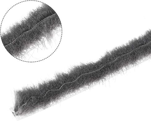 uxcell Brush Weather Stripping, 10M/32.8Ft Card Slot Seal Strip Pile Weatherstrip Door Sweep Brush for Door Window W Silicon Sheet, 5x6mm/WxH in Saudi Arabia