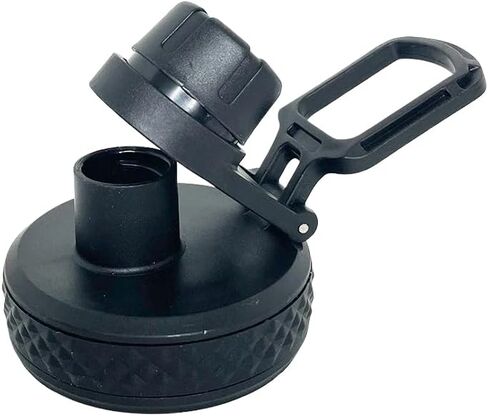 Hydro Wide Mouth Spout Lid for Water Bottles Compatible with Hydroflask, Nalgene, and More Top Water Bottle Brands Sizes 12 16 18 20 32 40 64 Ounce (Black) in Saudi Arabia