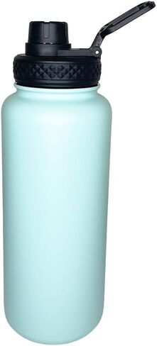 Hydro Wide Mouth Spout Lid for Water Bottles Compatible with Hydroflask, Nalgene, and More Top Water Bottle Brands Sizes 12 16 18 20 32 40 64 Ounce (Black) in Saudi Arabia