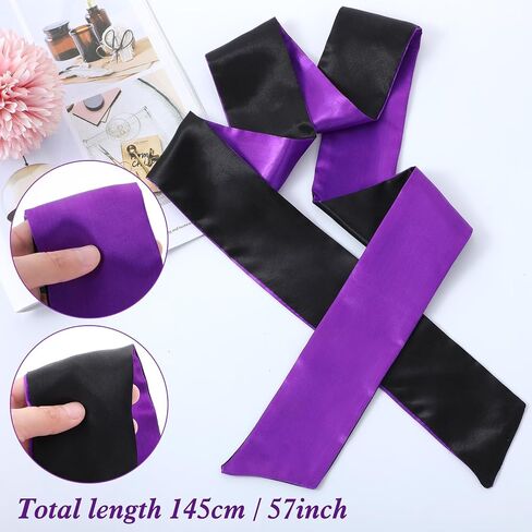Prasacco 2 Pcs Satin Eye Mask, Soft Blindfold for Adult Adjustable Eye Cover Blindfold Night Sleep Eye Mask for Valentine's Day Comfortable Sleeping Blindfold for Women Adult Couples (150cm/59inch) in Saudi Arabia