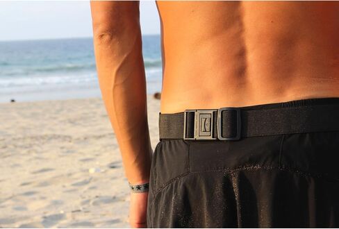 AquaQuest Kona Running Belt - Water Resistant Zipper Pouch - Comfortable, Adjustable, Lightweight - Waist Pack for Phone, Money, Keys - Black in Saudi Arabia