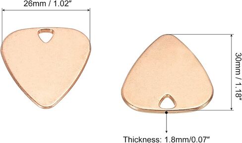 MECCANIXITY Guitar Picks 1.8mm Thickness Metal Rose gold for Guitar Musical Instrument Pack of 5 in Saudi Arabia