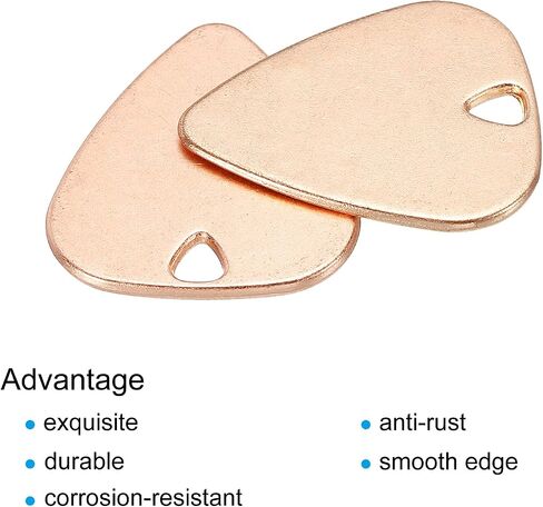 MECCANIXITY Guitar Picks 1.8mm Thickness Metal Rose gold for Guitar Musical Instrument Pack of 5 in Saudi Arabia