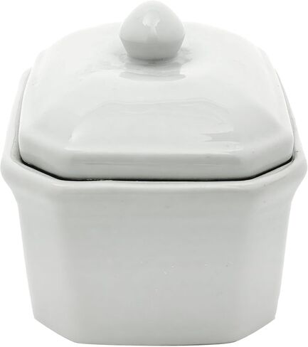 Oriental Furniture 8" Floral Blue & White Porcelain Covered Jar in Saudi Arabia