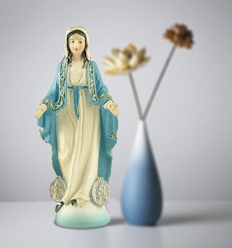Cici & Jimmy Bleesed Virgin Mary Statue Catholic Our Lady of Grace Tabletop Figurine Small (4.84 Inch Tall) in Saudi Arabia