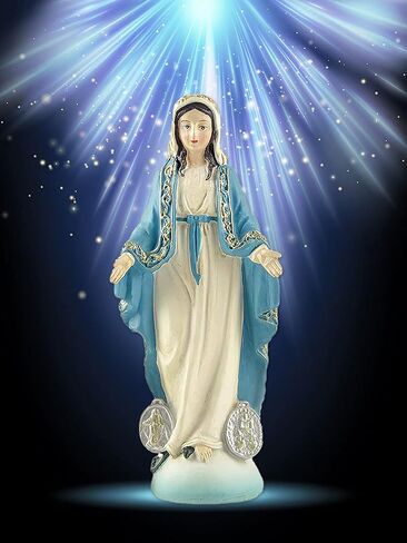 Cici & Jimmy Bleesed Virgin Mary Statue Catholic Our Lady of Grace Tabletop Figurine Small (4.84 Inch Tall) in Saudi Arabia