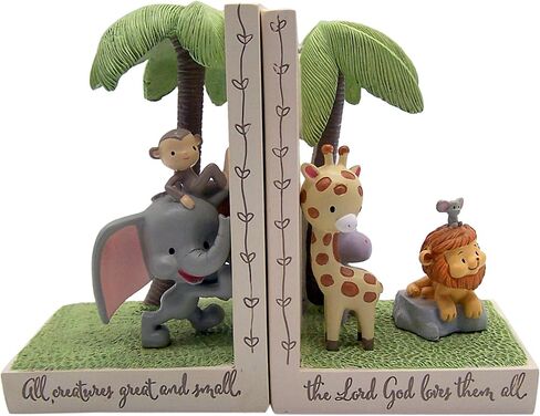 All Creatures are Created Great Bookends Featuring Adorable Animals and Trees, Nursery Décor, 2 Piece Set in Saudi Arabia