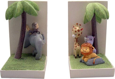 All Creatures are Created Great Bookends Featuring Adorable Animals and Trees, Nursery Décor, 2 Piece Set in Saudi Arabia