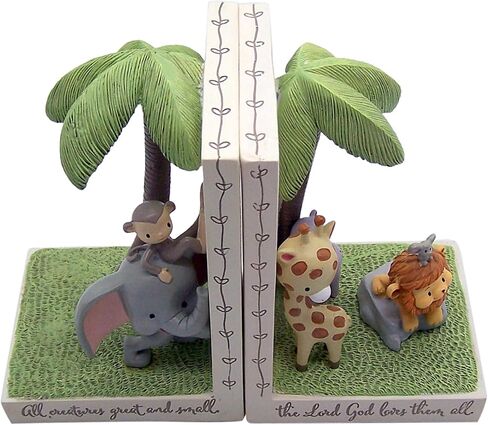 All Creatures are Created Great Bookends Featuring Adorable Animals and Trees, Nursery Décor, 2 Piece Set in Saudi Arabia