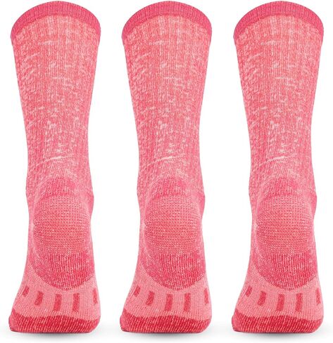 MERIWOOL Merino Wool Lightweight Hiking Socks, 3 Pairs Cushioned & Odor Resistant Outdoor Crew Socks for Men and Women in Saudi Arabia