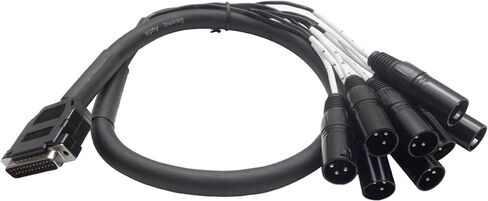 مكبرات الصوت الزلزالية DB25 إلى 8 قنوات ¼ بوصة XLR ذكر 3 أقدام D-Sub كابل ثعبان، كابل معياري لواجهة PatchBay in Saudi Arabia