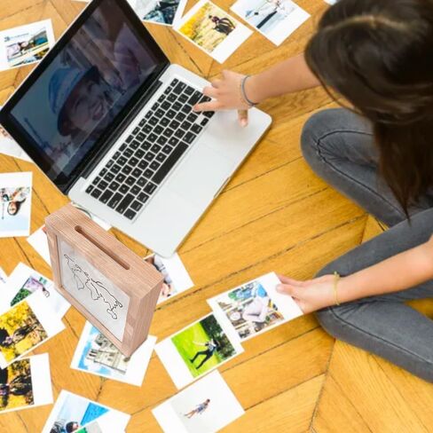 Travel Adventure Archive Box, 12Inch Wooden Travel Shadow Box for Concert Travel Ticket Stub, Adventure Archive Box with Slot On Top for Travel Memories in Kuwait