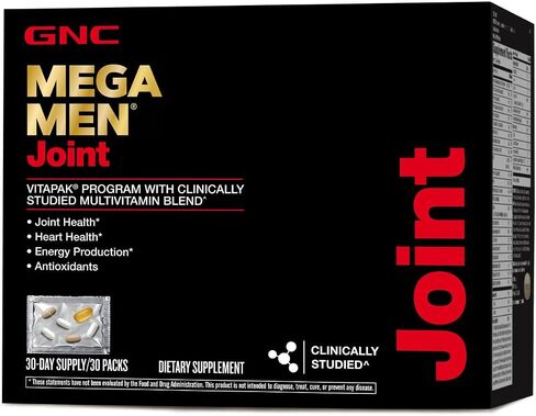 GNC Mega Men Joint Vitapak | Supports Joint Health, Heart Health, Energy Production, and Antioxidants | 30 Count in Saudi Arabia