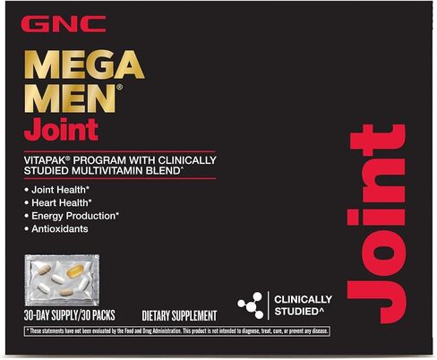 GNC Mega Men Joint Vitapak | Supports Joint Health, Heart Health, Energy Production, and Antioxidants | 30 Count in Saudi Arabia